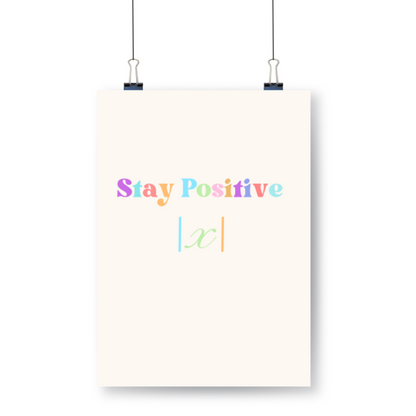 Meester Mo - Stay Positive Wiskunde Poster