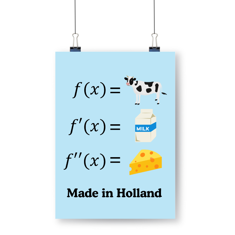 Meester Mo - Made In Holland Wiskunde Poster