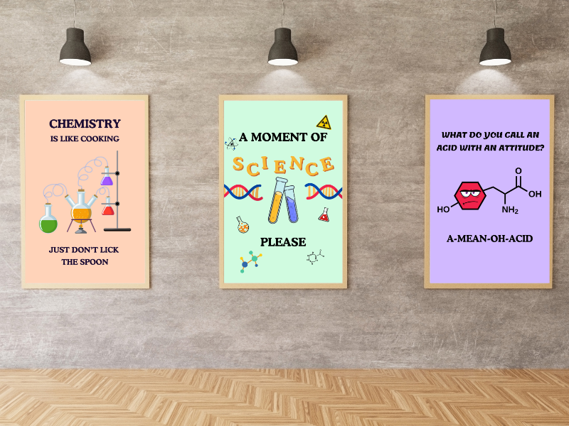Meester Mo - Moment of science Scheikunde Poster
