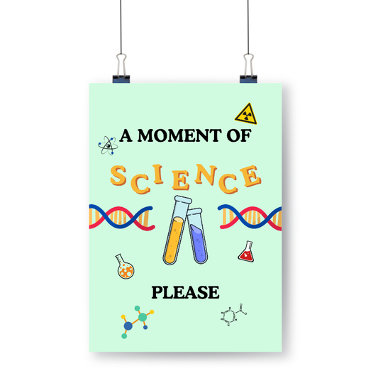 Meester Mo - Moment of science Scheikunde Poster